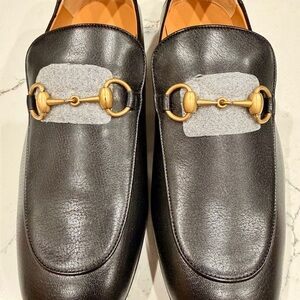 Gucci Black Leather Men’s Moccasin, Granada Kid size 8